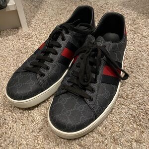 Gucci Ace GG Supreme 'Black Grey'